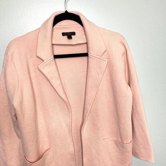 J Crew Sophie Open Front Sweater Blazer Wool Blend Blush S - Picture 4 of 10